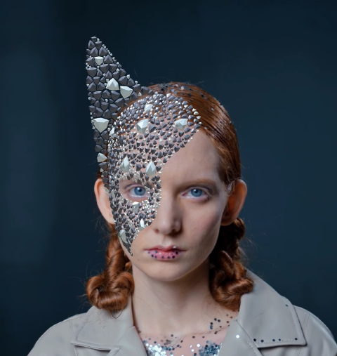 Hexagon facemask filter on Filta x Milan Fashion Week 2024 | ORBYLINE